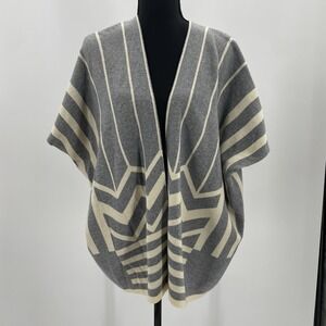 La Fee Verte Hudson Kimono Cardigan Anthropologie Size S Gray Cream Boho Tribal